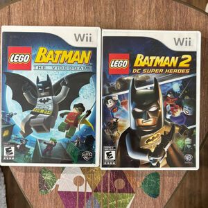 Nintendo Wii LEGO Lego Batman The Video Game and Lego Batman 2, DC Super Herdes.